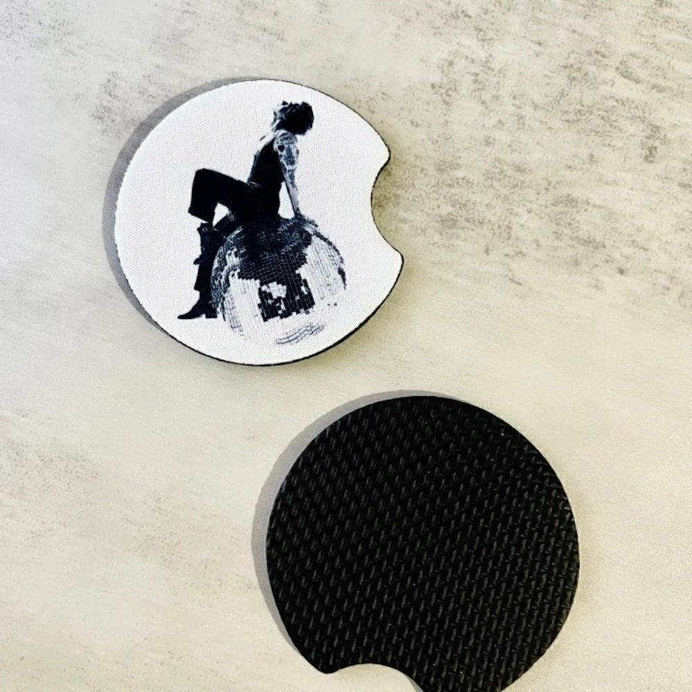 HARRY STYLES DISCO BALL CAR COASTERS - Picture 3 of 3